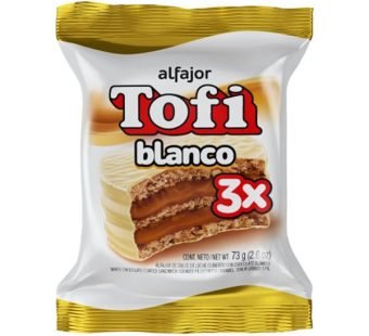 Alfajor Tofi Blanco Triple x 3 Unidades