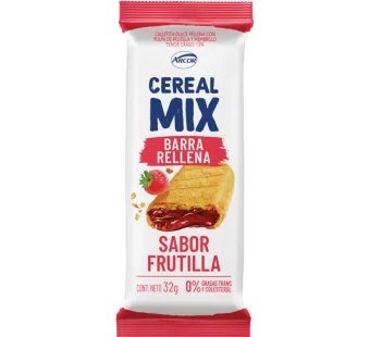 Barra Cereal Mix Relleno Frutilla x4u