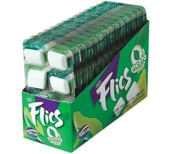 Chicles confitados sabor Menta Flics Caja14u