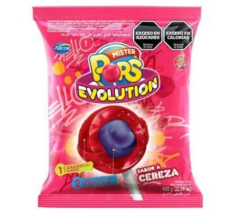 Chupetín Mister Pops Evolution Cherry Bolsax24u