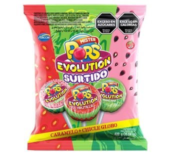 Chupetín Mister Pops Evolution Surtidos Bolsax24u