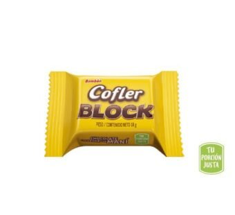 Bombon chocolate leche con maní Cofler Block 18gr Caja 20u