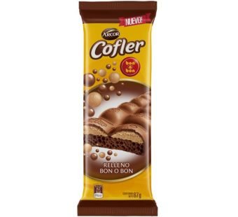 Chocolate Cofler Aireado Relleno Bon o Bon, 67 gr. x10u