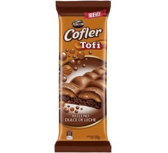 Chocolate Cofler Aireado Relleno Tofi, 70 gr. x3u