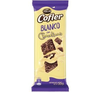 Chocolate Cofler Blanco con Chocolinas 55 gr. x3u