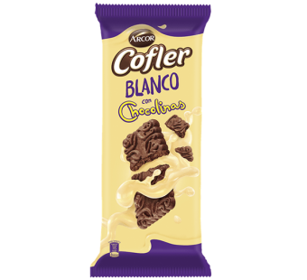 Chocolate Cofler Blanco con Chocolinas, 100gr x3u