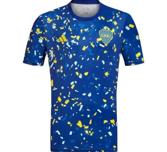 Camiseta Boca Juniors Adidas Calentamiento 23 24 Hombre