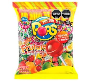 Chupetín Mister Pops Frutal Bolsax50u