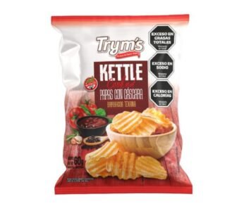 PAPAS FRITAS TRYMS ACANALADAS BARBACOA TEXANA SIN TACC X 60 GR.